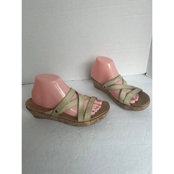 Crocs Leigh Platform Wedge Strappy Slide On Sandals Size 9 - Picture 2 of 9
